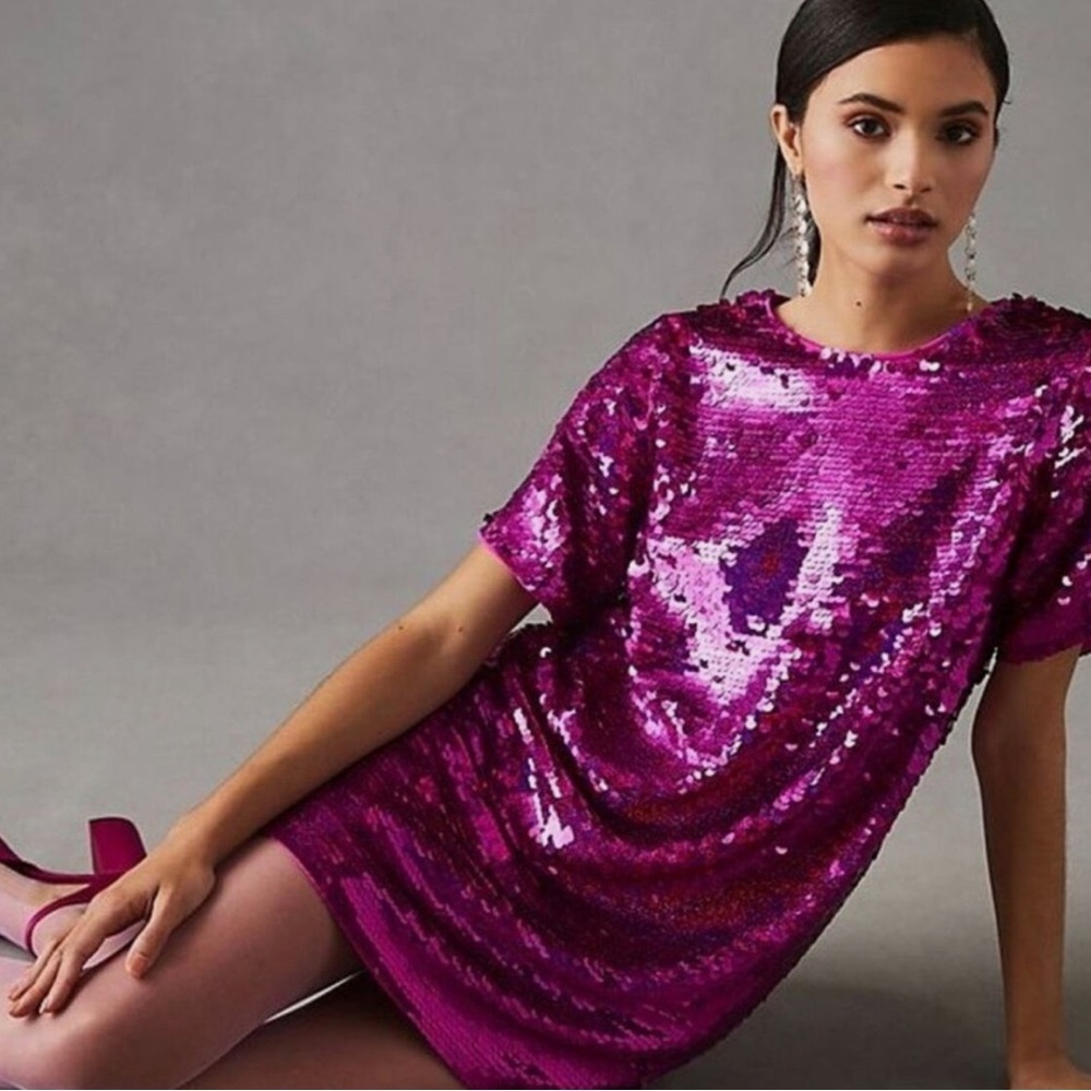 Anthropologie VERB by Pallavi Singhee Sequin Shift Dress